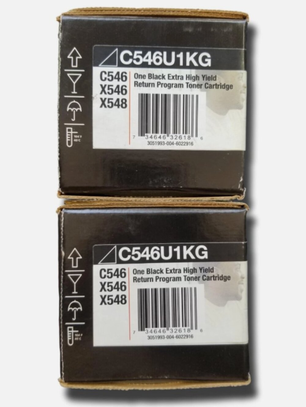 2 Lexmark C546U1KG Extra Hight Yield Toners.